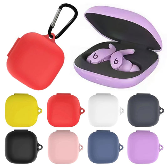 Pure Color Silicone Earphone Protective Case with Hook For Beats Fit Pro by buy2fix
