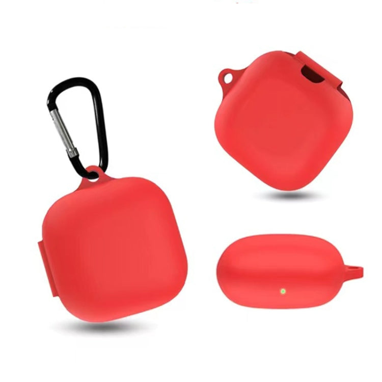 Pure Color Silicone Earphone Protective Case with Hook For Beats Fit Pro(Red) by buy2fix