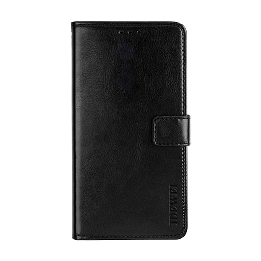 For OPPO A54s idewei Crazy Horse Texture Flip Leather Phone Case(Black) by idewei