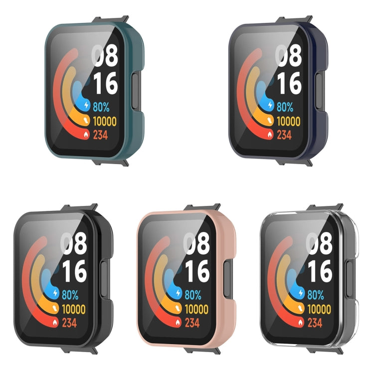 For Xiaomi Redmi Watch 2 PC + Tempered Glass Watch Protective Case(Black) by buy2fix