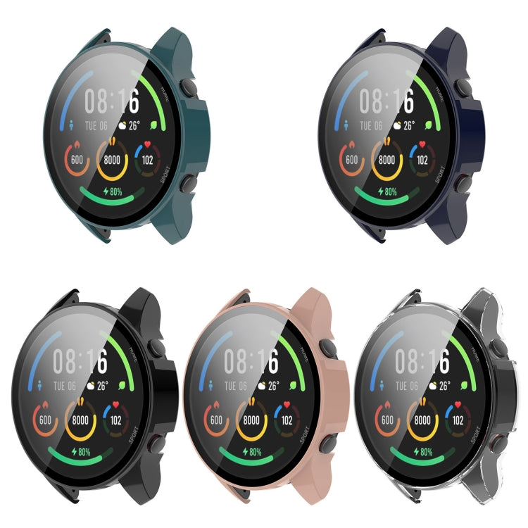 For Xiaomi Watch Color Sport PC + Tempered Glass Watch Protective Case(Black) by buy2fix