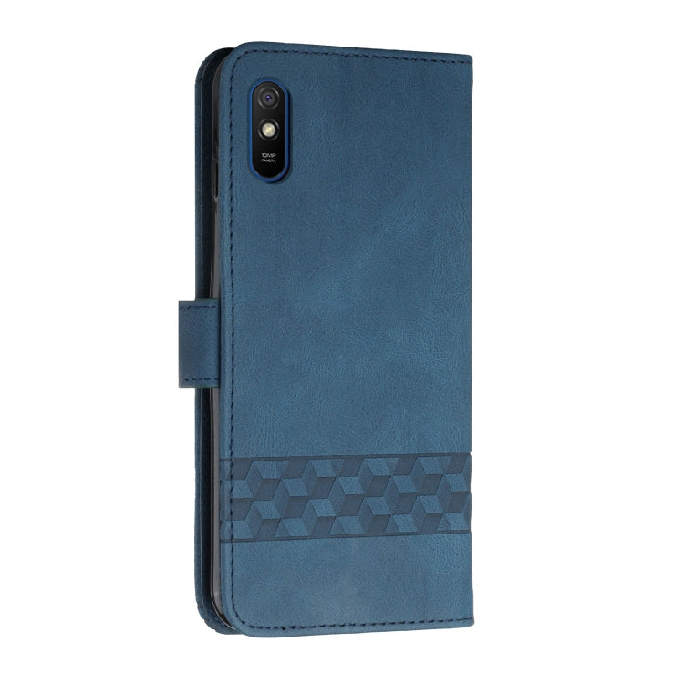 For Huawei Y5 2019 Cubic Skin Feel Flip Leather Phone Case(Royal Blue) - Huawei Cases by buy2fix | Online Shopping UK | buy2fix