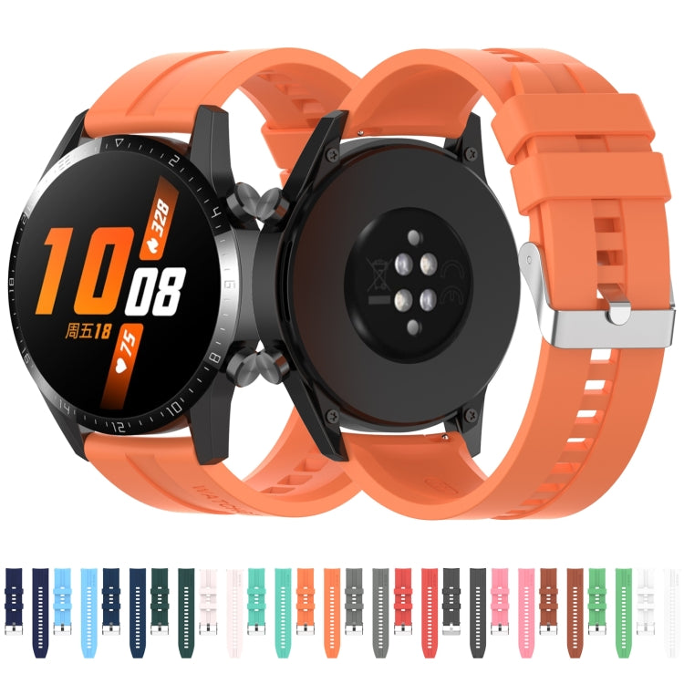 For Huawei Watch GT 3 46mm/GT 22mm Runner Silicone Silver Buckle Watch Band(Black) by buy2fix