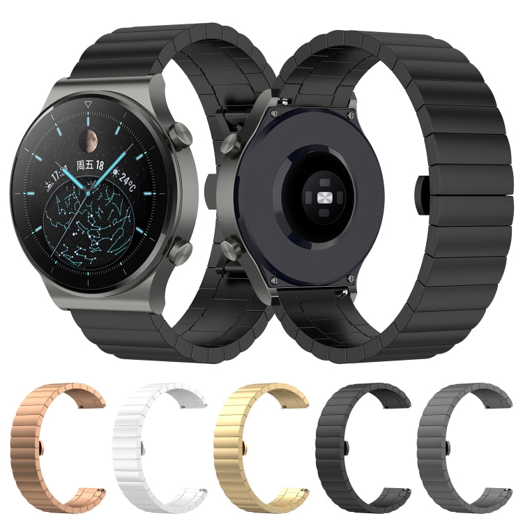 For Huawei Watch GT 3 46mm/GT Runner 22mm One-bead Steel Watch Band(Silver) by buy2fix