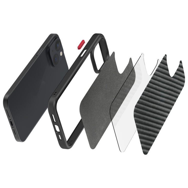 For iPhone 13 Real Carbon Fiber MagSafe Magnetic Phone Case(Black) - iPhone 13 Cases by buy2fix | Online Shopping UK | buy2fix