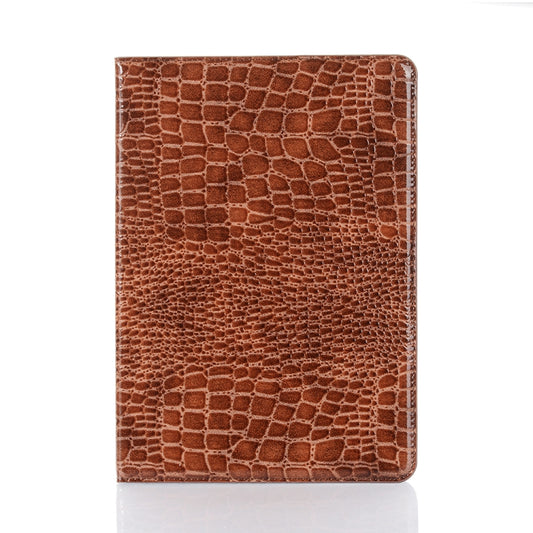 For iPad 10.2 / 10.5 Crocodile Texture Horizontal Flip Leather Case with Holder & Card Slots & Wallet(Brown) by buy2fix