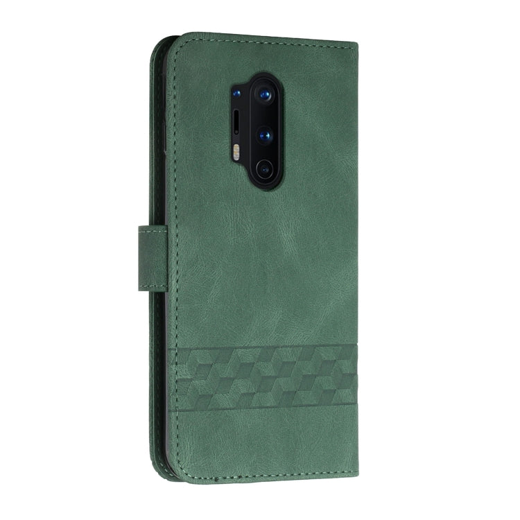 Cubic Skin Feel Flip Leather Phone Case For OnePlus 8 Pro(Green) - OnePlus Cases by buy2fix | Online Shopping UK | buy2fix