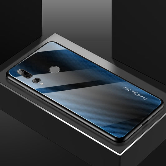 For Huawei Enjoy 9s / Honor 10i / 20i / 20 Lite / P Smart Plus 2019 / Maimang 8 Texture Gradient Glass Protective Case(Blue) - Honor Cases by buy2fix | Online Shopping UK | buy2fix