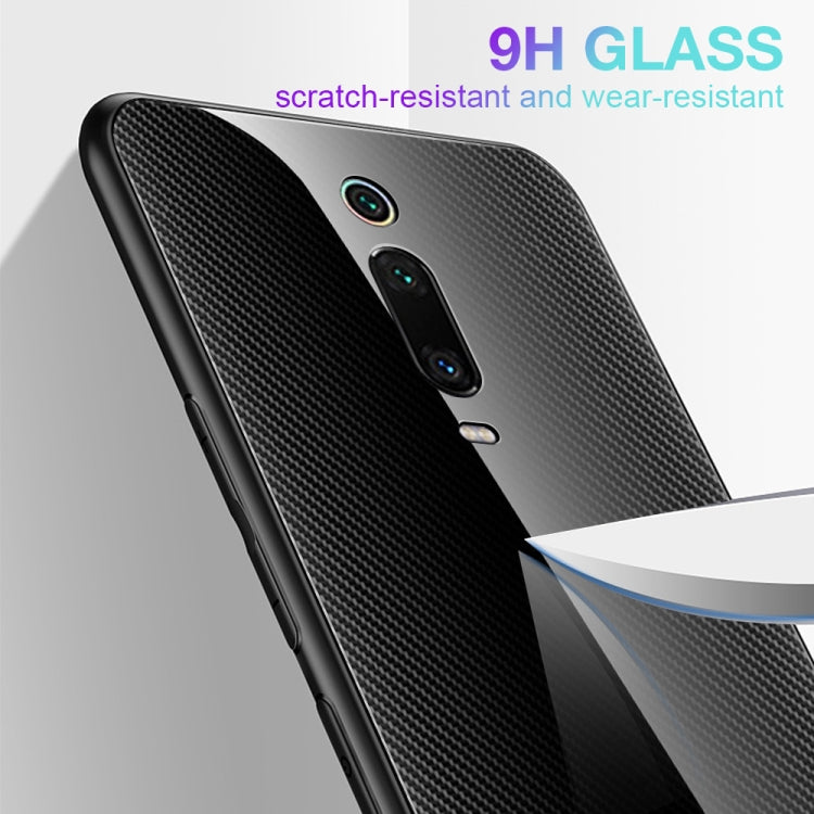 For Xiaomi Redmi K20 / K20 Pro / 9T Texture Gradient Glass Protective Case(Blue) - Xiaomi Cases by buy2fix | Online Shopping UK | buy2fix