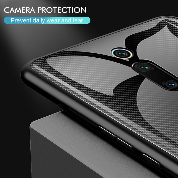 For Xiaomi Redmi K20 / K20 Pro / 9T Texture Gradient Glass Protective Case(Black) - Xiaomi Cases by buy2fix | Online Shopping UK | buy2fix