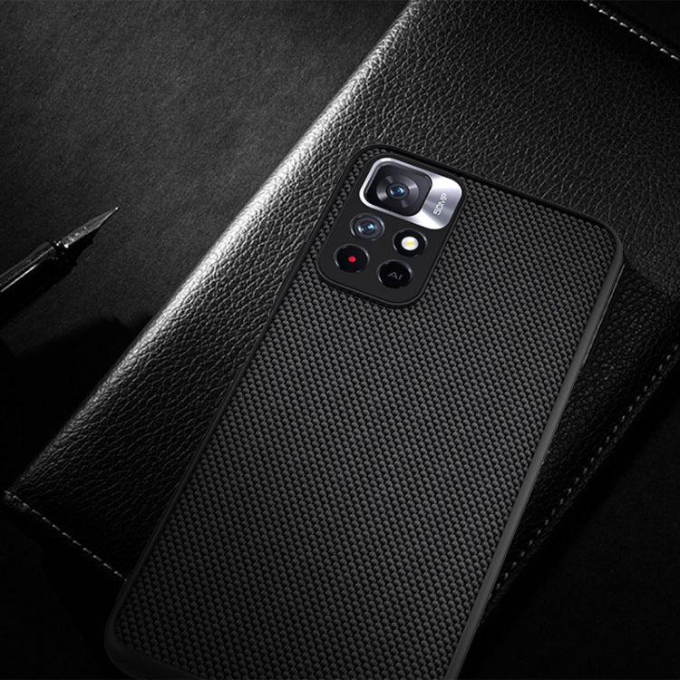For Xiaomi Redmi Note 11 5G / 11T 5G / 11S 5G / Poco M4 Pro 5G NILLKIN 3D Textured Nylon Fiber TPU Phone Case(Black) by NILLKIN