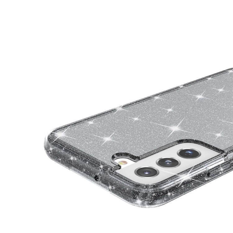 For Samsung Galaxy S22 5G Shockproof Terminator Style Glitter Powder Protective Phone Case(Grey) - Galaxy S22 5G Cases by buy2fix | Online Shopping UK | buy2fix