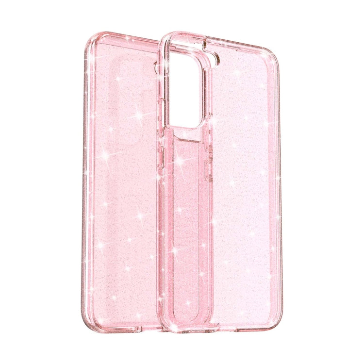 For Samsung Galaxy S22 5G Shockproof Terminator Style Glitter Powder Protective Phone Case(Pink) - Galaxy S22 5G Cases by buy2fix | Online Shopping UK | buy2fix