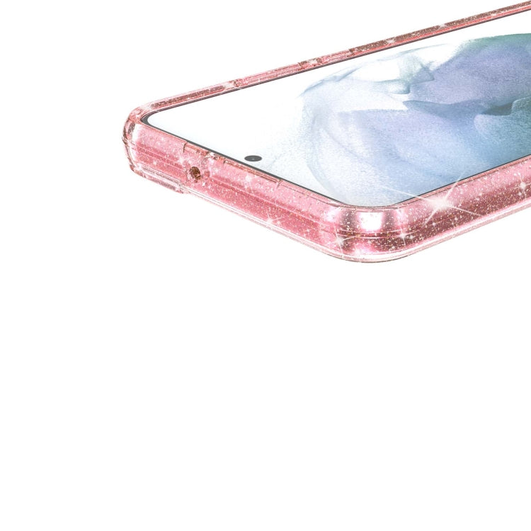For Samsung Galaxy S22 5G Shockproof Terminator Style Glitter Powder Protective Phone Case(Pink) - Galaxy S22 5G Cases by buy2fix | Online Shopping UK | buy2fix