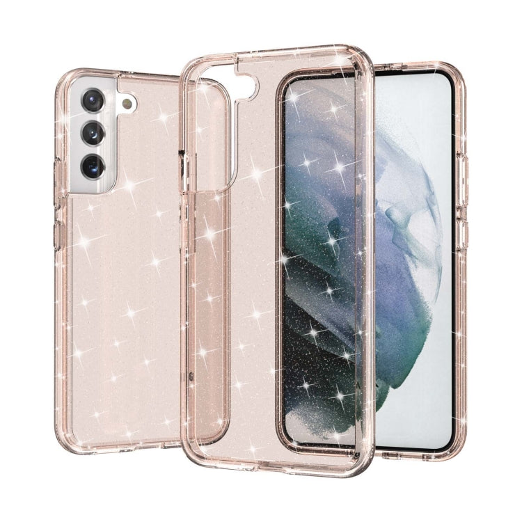 For Samsung Galaxy S22+ 5G Shockproof Terminator Style Glitter Powder Protective Phone Case(Gold) - Galaxy S22+ 5G Cases by buy2fix | Online Shopping UK | buy2fix