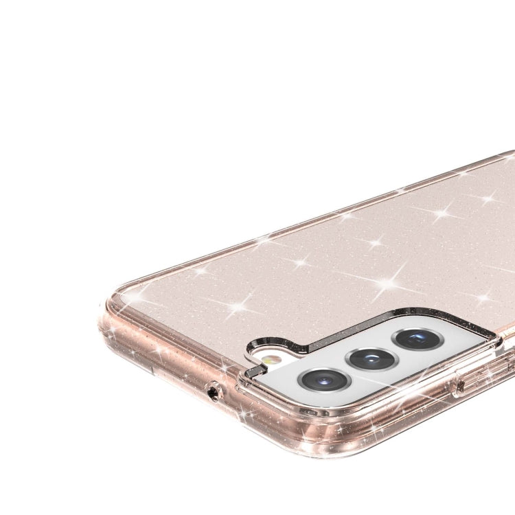 For Samsung Galaxy S22+ 5G Shockproof Terminator Style Glitter Powder Protective Phone Case(Gold) - Galaxy S22+ 5G Cases by buy2fix | Online Shopping UK | buy2fix