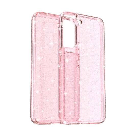 For Samsung Galaxy S22+ 5G Shockproof Terminator Style Glitter Powder Protective Phone Case(Pink) by buy2fix