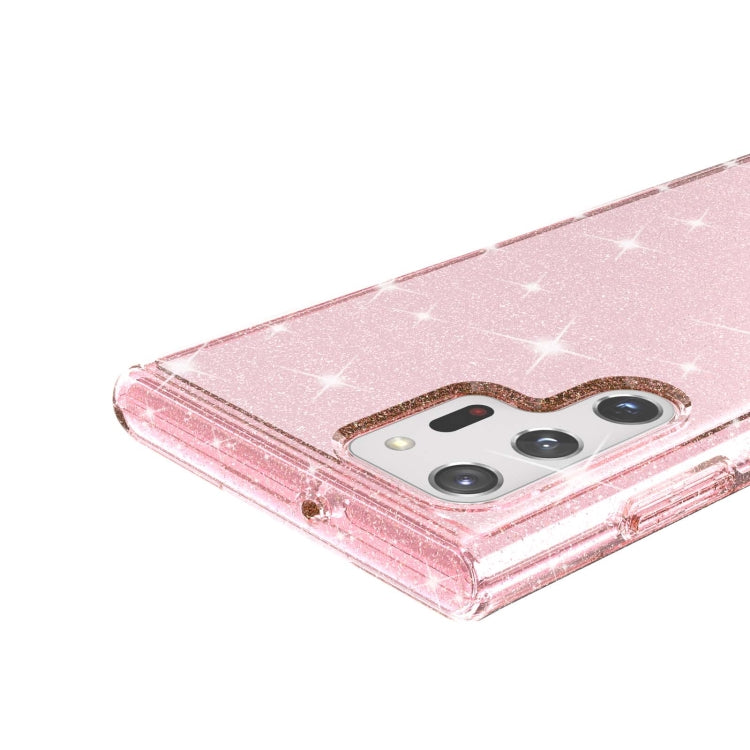 For Samsung Galaxy S22 Ultra 5G Shockproof Terminator Style Glitter Powder Protective Phone Case(Pink) - Galaxy S22 Ultra 5G Cases by buy2fix | Online Shopping UK | buy2fix