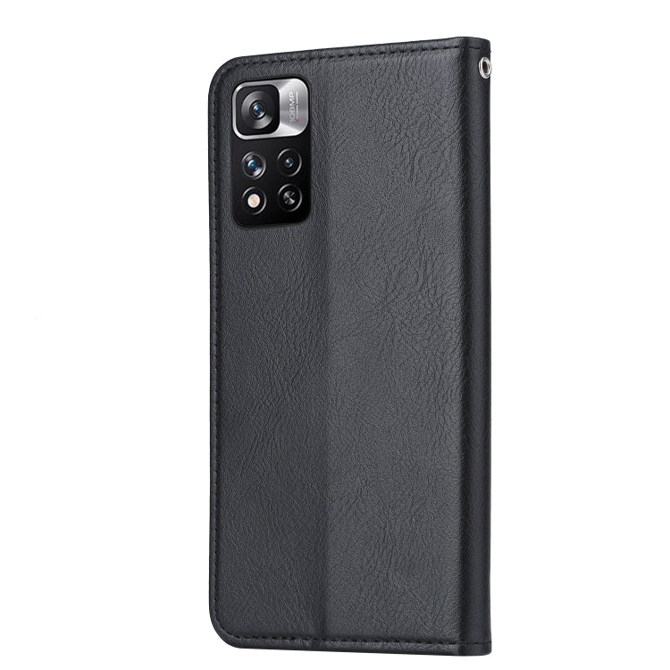 For Xiaomi Note 11 5G Domestic Version / Note 11 Pro+ Knead Skin Texture Leather Phone Case(Black) - Xiaomi Cases by buy2fix | Online Shopping UK | buy2fix