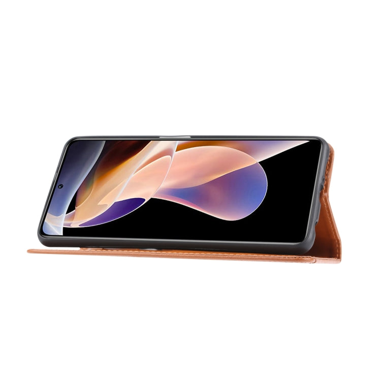 For Xiaomi Redmi Note 11 5G Domestic Version / Poco M4 Pro Knead Skin Texture Leather Phone Case(Brown) - Xiaomi Cases by buy2fix | Online Shopping UK | buy2fix