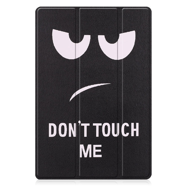 For Samsung Galaxy Tab A8 2021 Painted Leather Tablet Case with 3-Fold Holder(Big Eye Me) - Other Galaxy Tab PC by buy2fix | Online Shopping UK | buy2fix