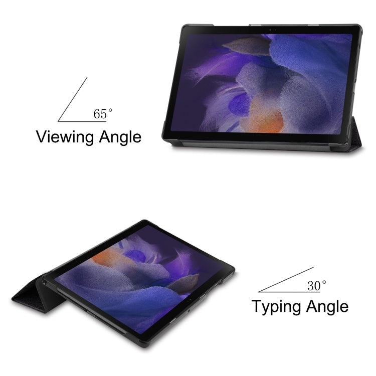 For Samsung Galaxy Tab A8 2021 Painted Leather Tablet Case with 3-Fold Holder(Big Eye Me) - Other Galaxy Tab PC by buy2fix | Online Shopping UK | buy2fix