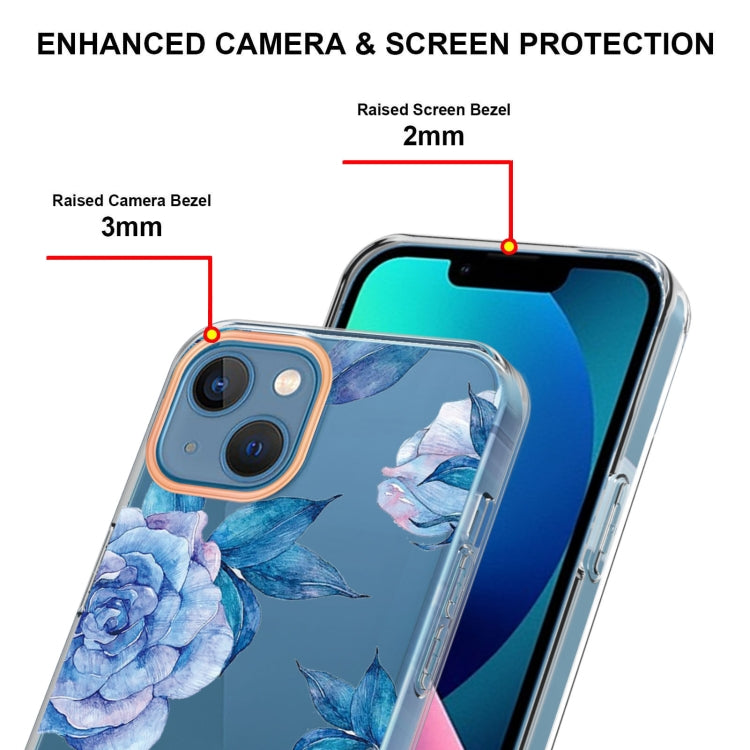 For iPhone 13 mini Flowers and Plants Series IMD TPU Phone Case (Orchid Peony) - iPhone 13 mini Cases by buy2fix | Online Shopping UK | buy2fix