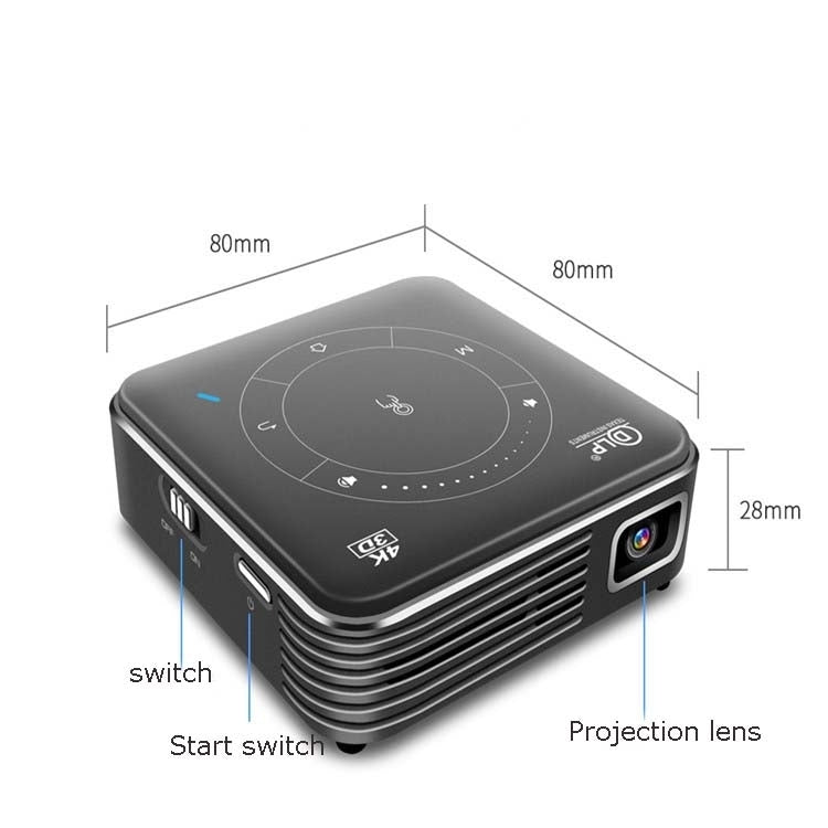 P11 854x480 DLP Smart Projector With Infrared Remote Control, Android 9.0, 4GB+32GB, EU Plug - LED Projector by buy2fix | Online Shopping UK | buy2fix