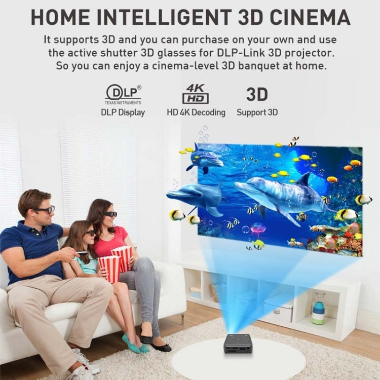 P11 854x480 DLP Smart Projector With Infrared Remote Control, Android 9.0, 4GB+32GB, US Plug - LED Projector by buy2fix | Online Shopping UK | buy2fix