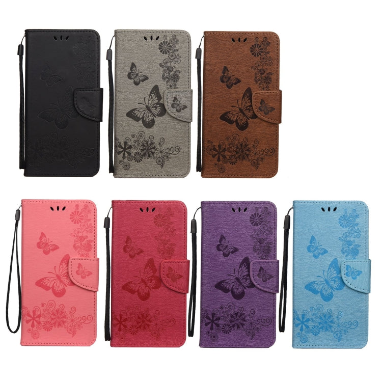 For Samsung Galaxy A33 5G Butterfly Embossed Horizontal Flip Leather Phone Case with Card Slot & Holder(Blue) - Galaxy Phone Cases by buy2fix | Online Shopping UK | buy2fix