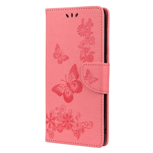 For Xiaomi Redmi Note 11 5G Butterfly Embossed Horizontal Flip Leather Phone Case with Card Slot & Holder(Pink) by buy2fix