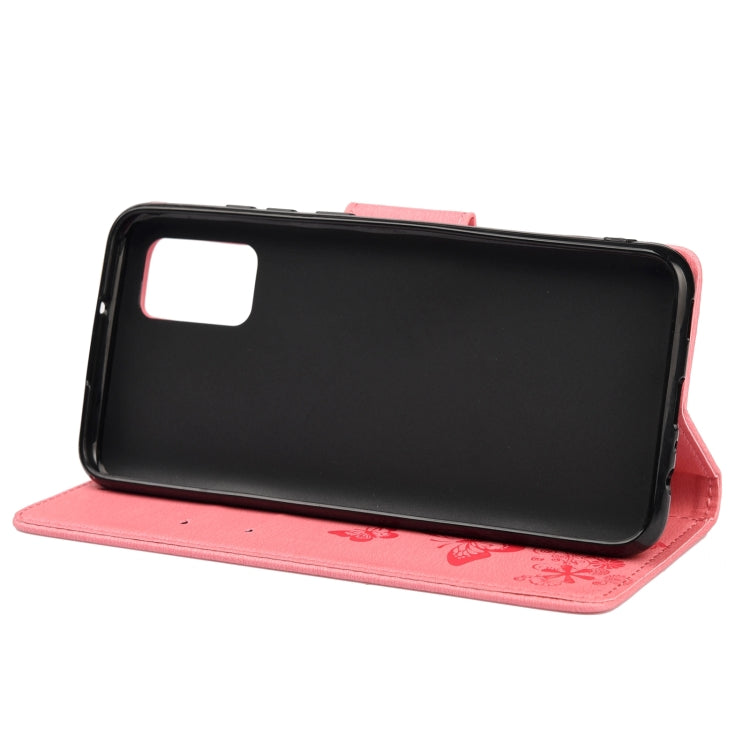 For Xiaomi Redmi Note 11 5G Butterfly Embossed Horizontal Flip Leather Phone Case with Card Slot & Holder(Pink) - Xiaomi Cases by buy2fix | Online Shopping UK | buy2fix