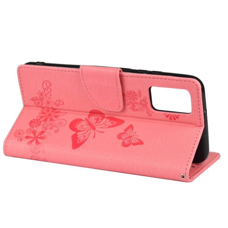 For Xiaomi Redmi Note 11 5G Butterfly Embossed Horizontal Flip Leather Phone Case with Card Slot & Holder(Pink) - Xiaomi Cases by buy2fix | Online Shopping UK | buy2fix