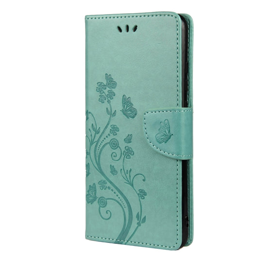 For Xiaomi Redmi Note 11 Pro Butterfly Flower Pattern Horizontal Flip Leather Phone Case with Card Slot & Holder(Green) by buy2fix