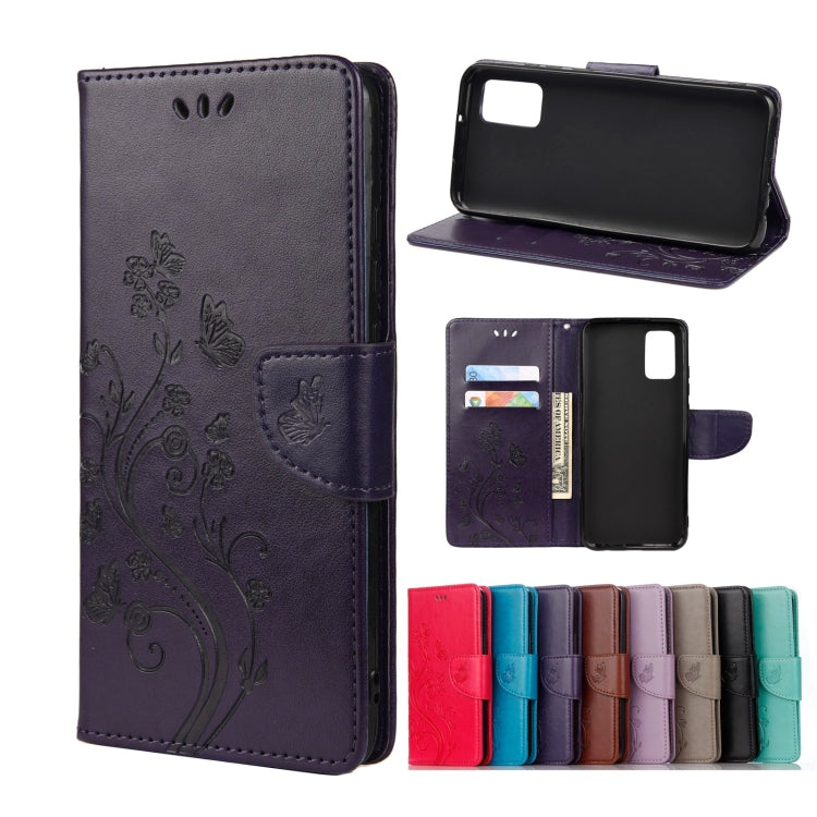 For Xiaomi Redmi Note 11 Pro Butterfly Flower Pattern Horizontal Flip Leather Phone Case with Card Slot & Holder(Dark Purple) - Xiaomi Cases by buy2fix | Online Shopping UK | buy2fix
