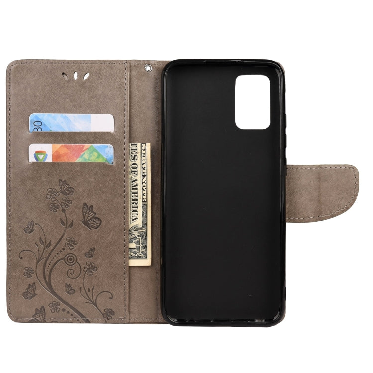 For Xiaomi Redmi Note 11 Pro Butterfly Flower Pattern Horizontal Flip Leather Phone Case with Card Slot & Holder(Grey) - Xiaomi Cases by buy2fix | Online Shopping UK | buy2fix