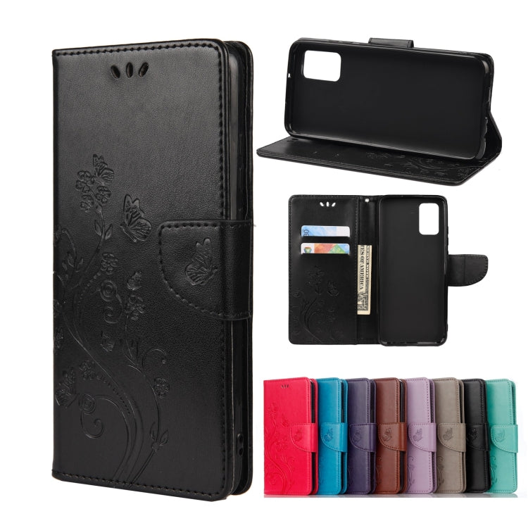 For Xiaomi Redmi Note 11 Butterfly Flower Pattern Horizontal Flip Leather Phone Case with Card Slot & Holder(Black) - Xiaomi Cases by buy2fix | Online Shopping UK | buy2fix