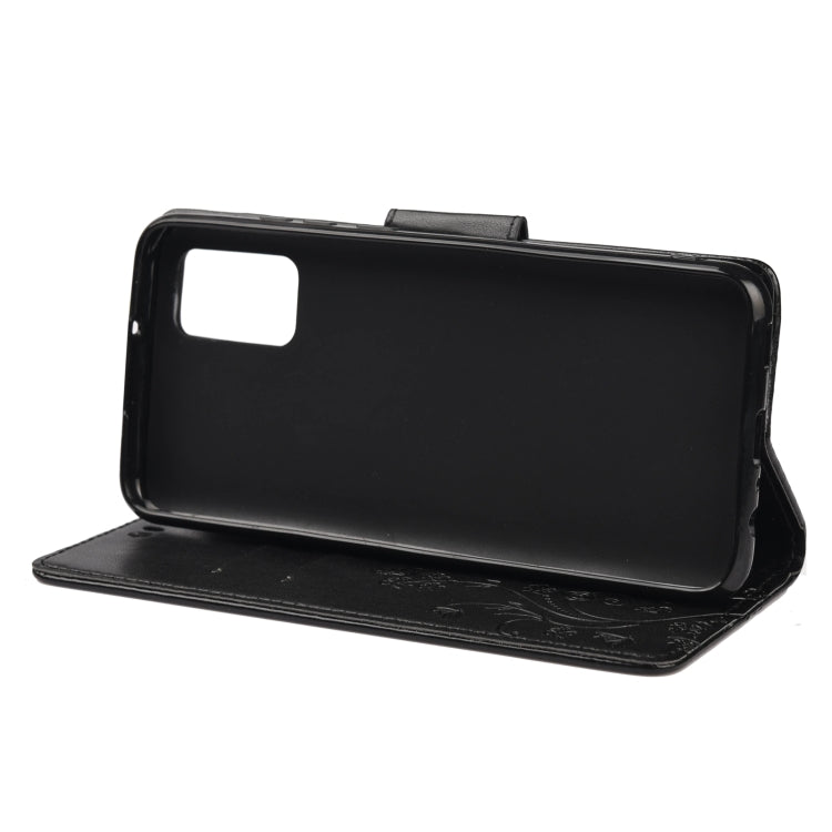 For Xiaomi Redmi Note 11 Butterfly Flower Pattern Horizontal Flip Leather Phone Case with Card Slot & Holder(Black) - Xiaomi Cases by buy2fix | Online Shopping UK | buy2fix
