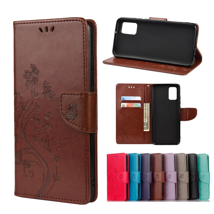 For Xiaomi Redmi Note 11 Butterfly Flower Pattern Horizontal Flip Leather Phone Case with Card Slot & Holder(Brown) - Xiaomi Cases by buy2fix | Online Shopping UK | buy2fix