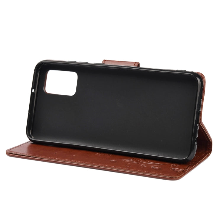 For Xiaomi Redmi Note 11 Butterfly Flower Pattern Horizontal Flip Leather Phone Case with Card Slot & Holder(Brown) - Xiaomi Cases by buy2fix | Online Shopping UK | buy2fix