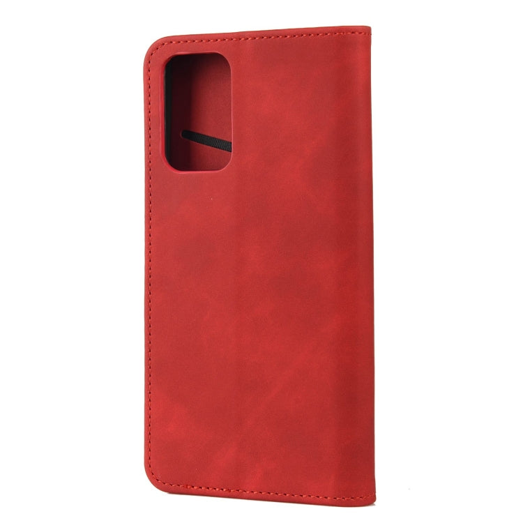 For Xiaomi Redmi Note 11 Skin Feel Splicing Leather Phone Case(Red) - Xiaomi Cases by buy2fix | Online Shopping UK | buy2fix
