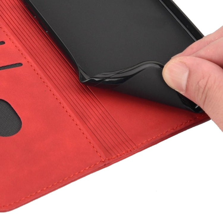For Xiaomi Redmi Note 11 Skin Feel Splicing Leather Phone Case(Red) - Xiaomi Cases by buy2fix | Online Shopping UK | buy2fix