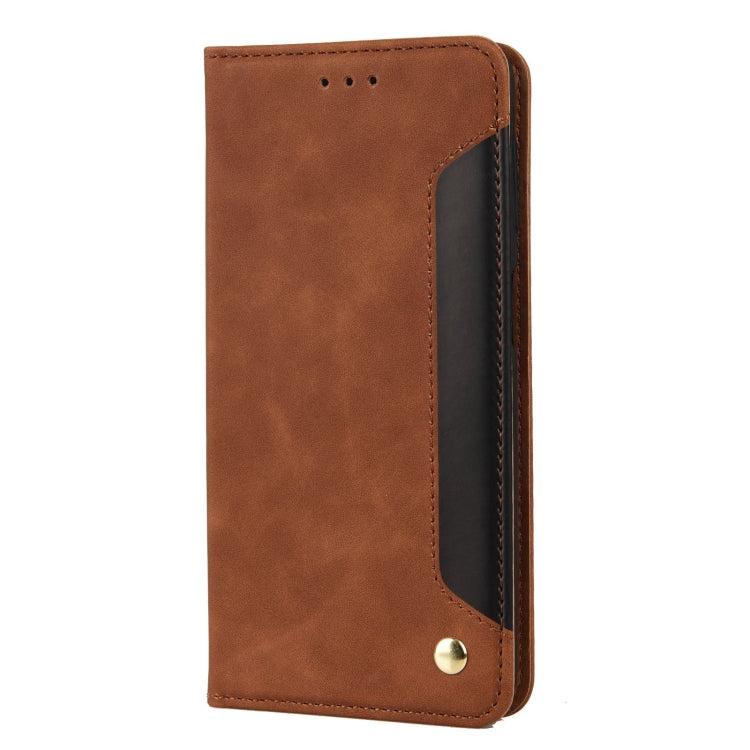 For Xiaomi Redmi Note 11 Skin Feel Splicing Leather Phone Case(Brown) - Xiaomi Cases by buy2fix | Online Shopping UK | buy2fix