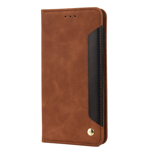 For Xiaomi Redmi Note 11 Skin Feel Splicing Leather Phone Case(Brown) by buy2fix