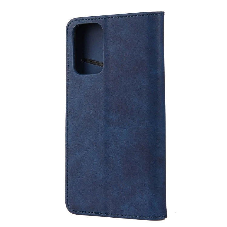 For Xiaomi Redmi Note 11 Skin Feel Splicing Leather Phone Case(Blue) - Xiaomi Cases by buy2fix | Online Shopping UK | buy2fix