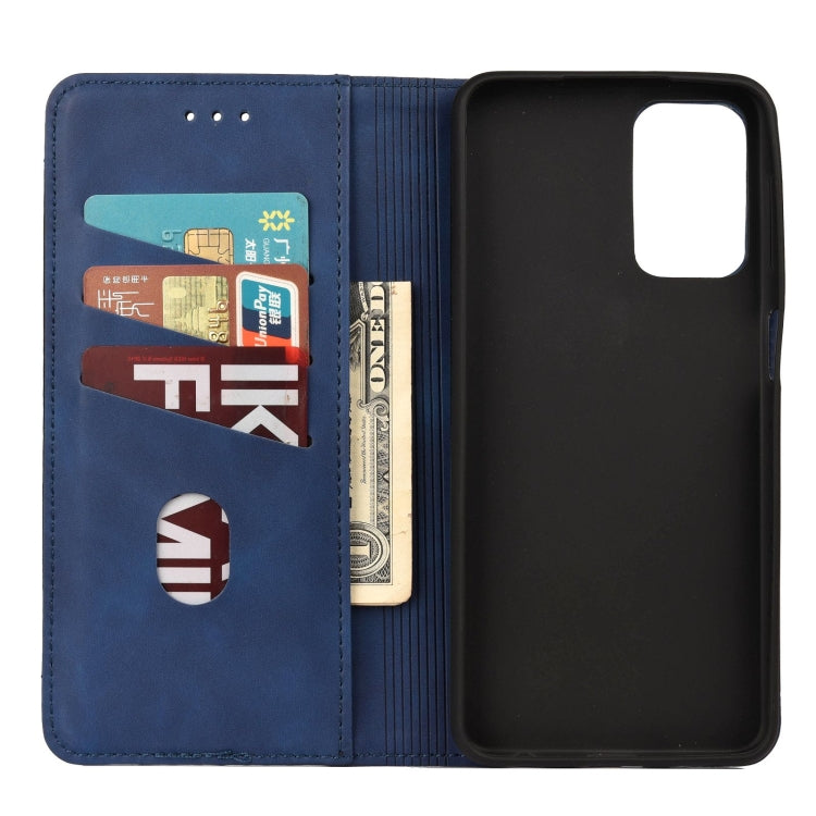 For Xiaomi Redmi Note 11 Skin Feel Splicing Leather Phone Case(Blue) - Xiaomi Cases by buy2fix | Online Shopping UK | buy2fix
