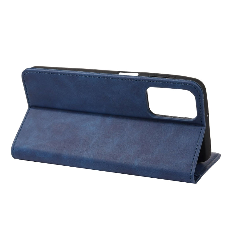 For Xiaomi Redmi Note 11 Skin Feel Splicing Leather Phone Case(Blue) - Xiaomi Cases by buy2fix | Online Shopping UK | buy2fix