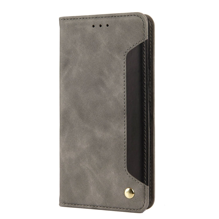 For Xiaomi Redmi Note 11 Skin Feel Splicing Leather Phone Case(Grey) - Xiaomi Cases by buy2fix | Online Shopping UK | buy2fix