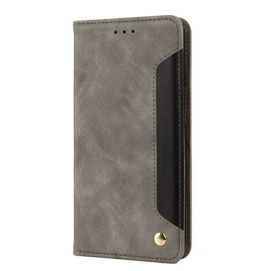 For Xiaomi Redmi Note 11 Skin Feel Splicing Leather Phone Case(Grey) by buy2fix