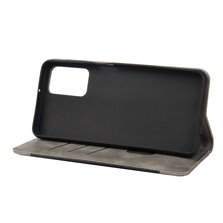 For Xiaomi Redmi Note 11 Skin Feel Splicing Leather Phone Case(Grey) - Xiaomi Cases by buy2fix | Online Shopping UK | buy2fix